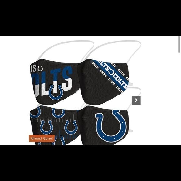 Adult Indianapolis Colts Fanatics Branded Variety Face Covering 4-Pack - Picture 5 of 8